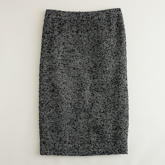 J. Crew Dresses & Skirts - NWT J. Crew Notte Black Tweed Pencil Skirt Size 4